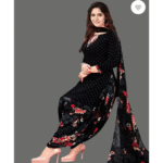 Unstitched Crepe Salwar Suit Material Printed